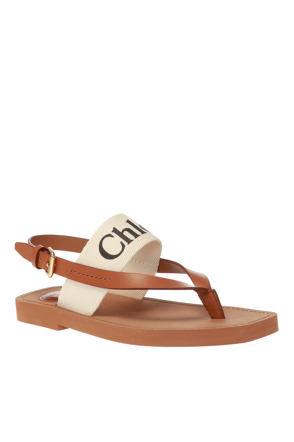 【送料&関税込】ChloAC Woody Sandals Chloe x High Summer Woody Embroidered Logo Flat Sandals